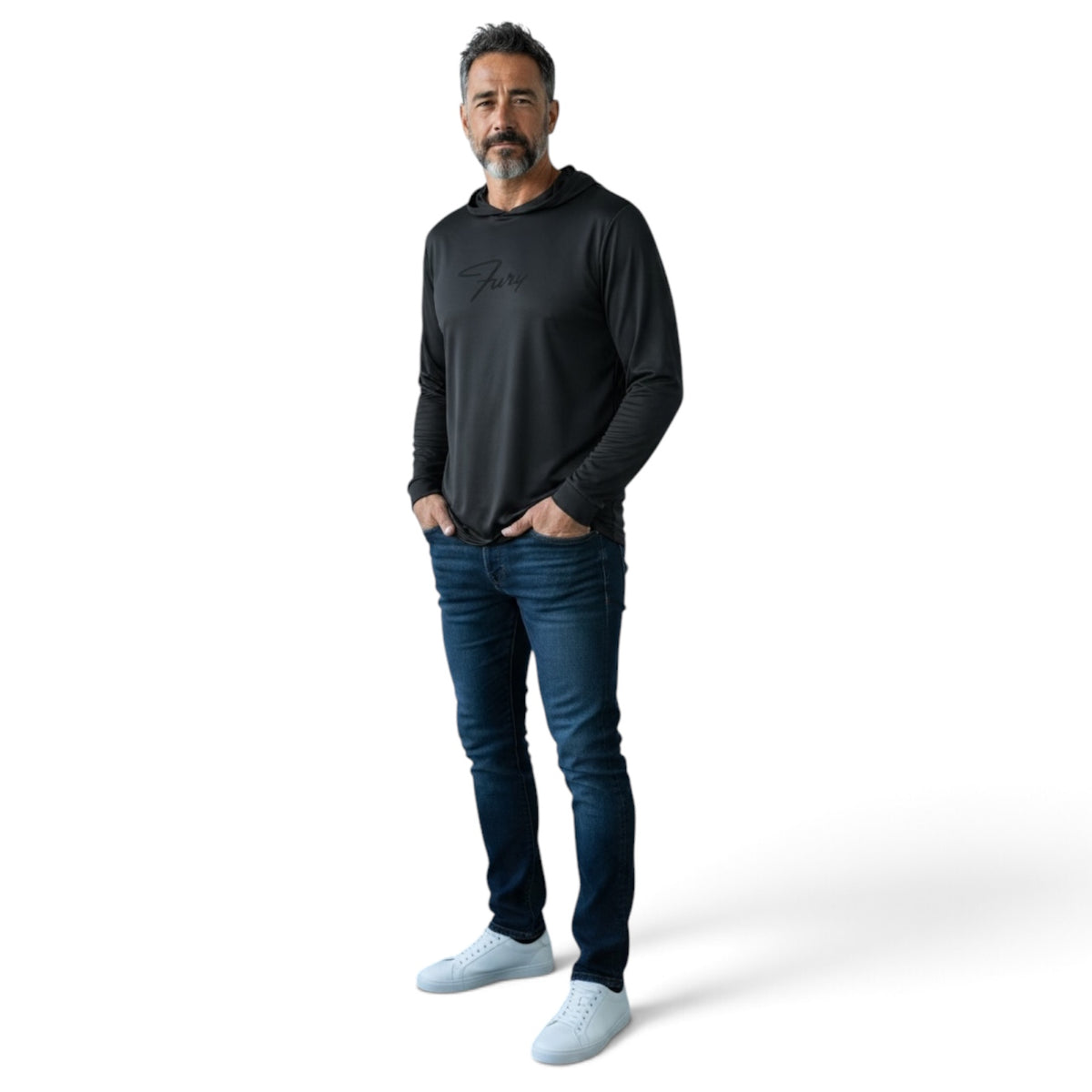 Fury Lightweight Hooded Pullover Black